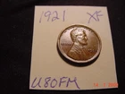 1921 Lincoln Cent XF