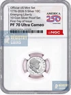 Presale 2026 S Silver Emerging Liberty 10C NGC PF70 UC First Day of Issue #2830
