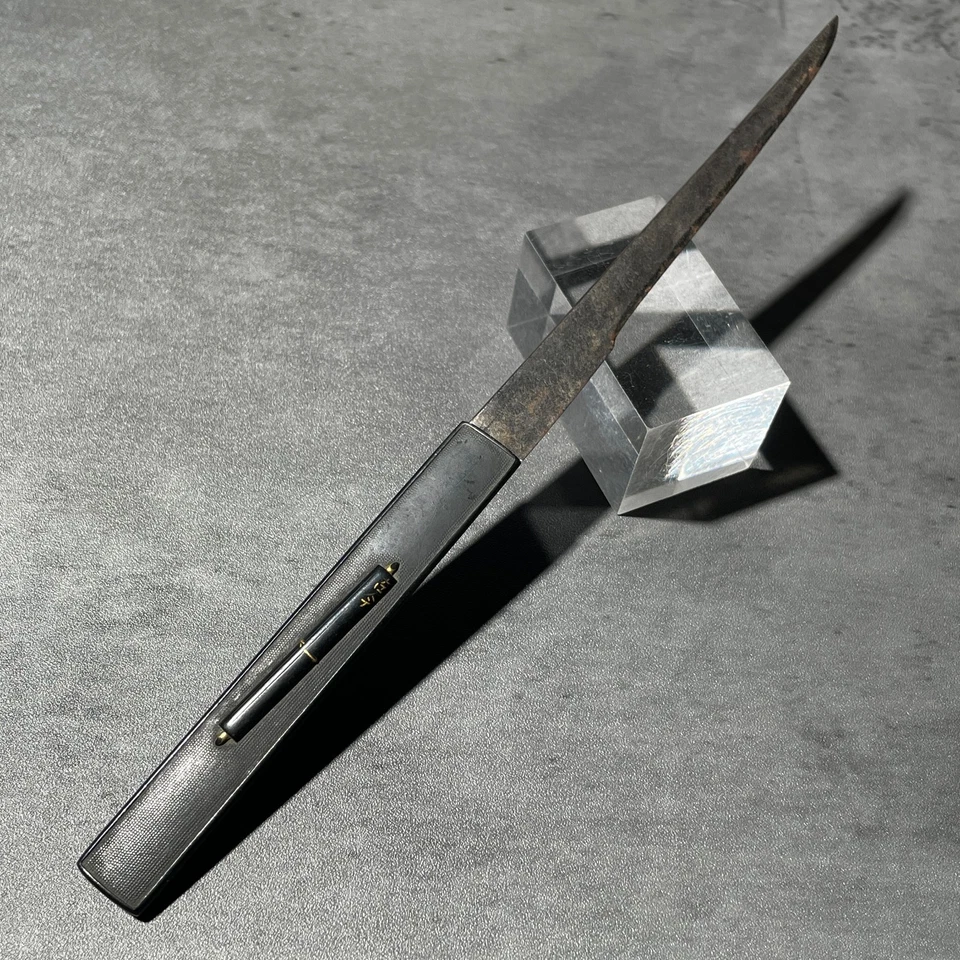 Makimono 巻物図 KOZUKA 小柄, espalda Shakudo, período Edo Foto 2 de 4