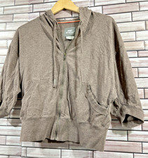 Nike sportswear medium jacket full zip 3/4 sleeve full zip hood brown