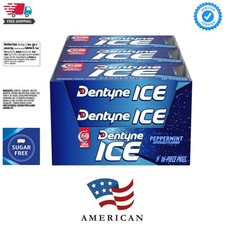 Ice Peppermint Sugar-Free Chewing Gum, 9 Pack...