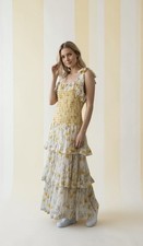 BNWT ZIMMERMANN Jeannie Tie Shoulder Maxi Dress, Size 1/AU 10