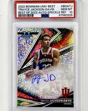 PSA 10! 2022 BOWMAN U SPECKLE REFRACTOR AUTO #BOATJ TRAYCE JACKSON-DAVIS RC /25