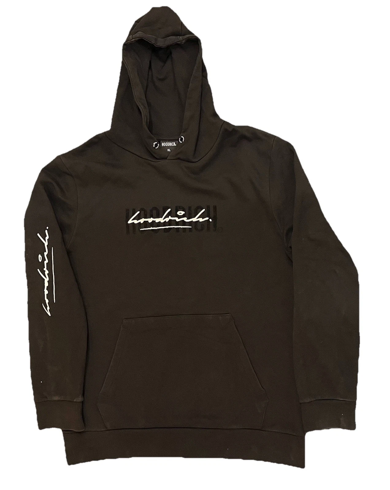 UNDERCOVER Pullover elegante pesante HOODRICH taglia grande XL nero felpa con cappuccio tasca segreta