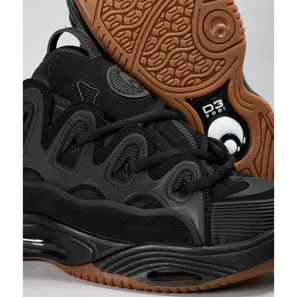 OSIRIS D3 2001 Scarpe unisex skateboard black black gum 2025/26 - Imagen 3 de 4