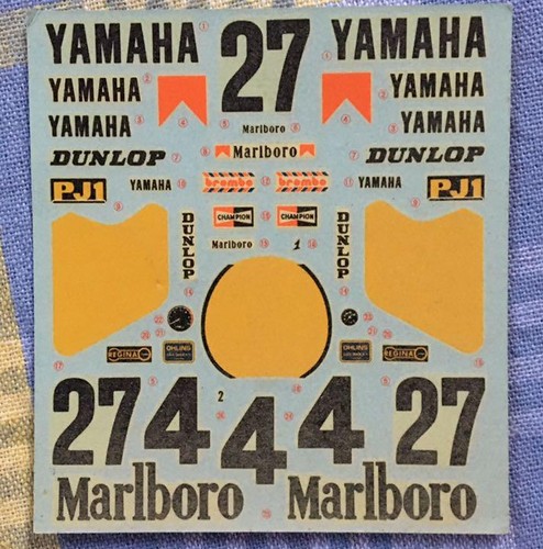 Vintage Tamiya 1/12 Marlboro Yamaha Yzr500 Ow70 Motorcycle Model Kit Plastic - Picture 7 of 9