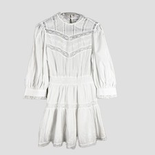 LoveShackFancyxTarget Women's Pintuck Yoke Dress Size XS White