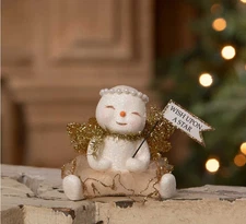 3.25" Michelle Allen Bethany Lowe Wish Upon a Star Snowman Angel Christmas Decor