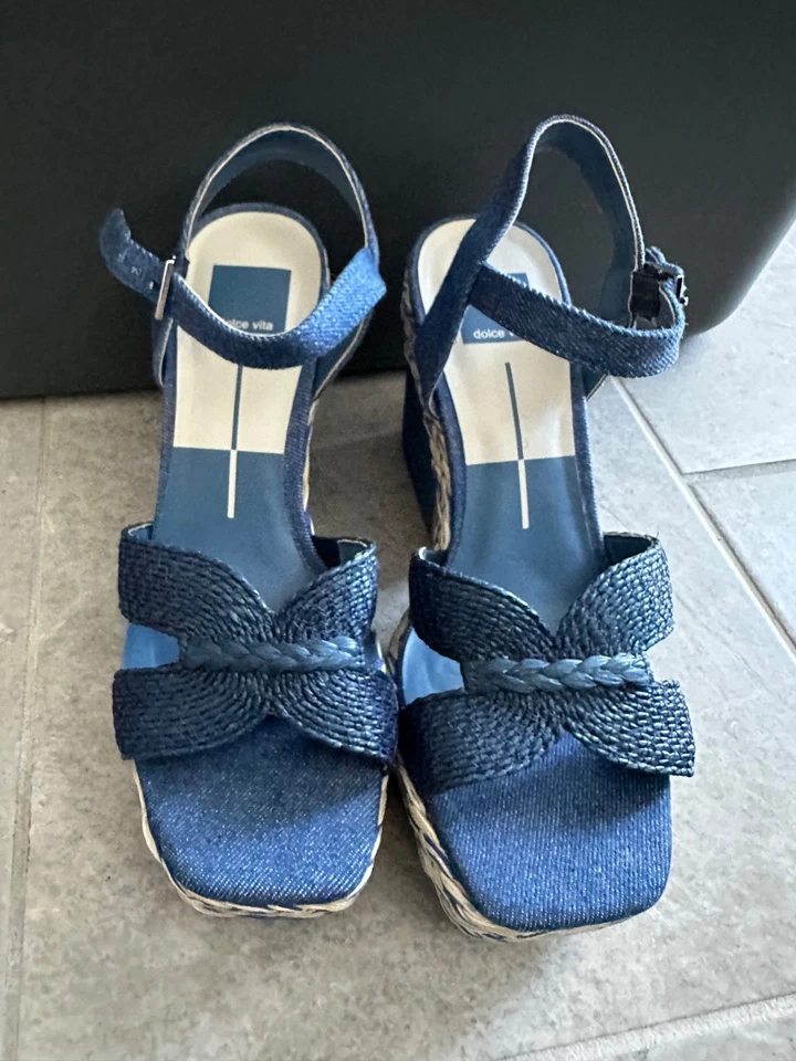 Dolce Vita Cale Blue Denim Sandal Size 8 — 第 4/4 张图片