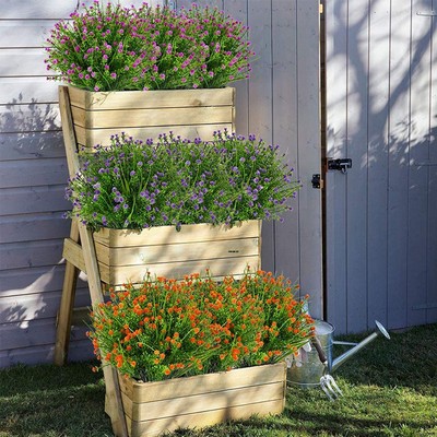Kunstpflanzen Kunstblumen Für Garten Veranda Blumenkasten Pflanzen Außendekor
