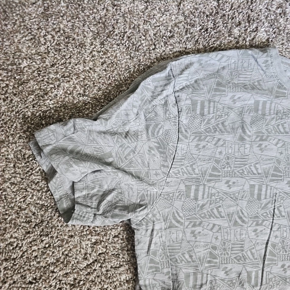 Moto GP Size 2XL Gray Short Sleeve Embroidered AOP Motorcycle Racing Shirt - Image 2 of 4