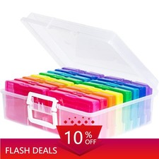 NEW.Transparent 4  x 6  Photo Box, Plastic Photo Storage Container
