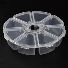 8 Grids Clear Plastic Bead Storage Containers Nail Box Storage Case Container