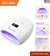 54W UV LED Nail Lamp: Professional Nail Dryer with 3 Timers  Detachable Base