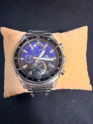 Casio Edifice Chronograph Quartz Blue Dial Stainless Steel Watch