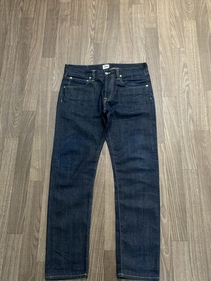 Mens Edwin ED55 Selvedge Jeans Rainbow Blue Raw Denim Size W34 L32 ...