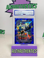 DAVID WELLS SIGNED 2023 PRIZM BLUE CRACKED ICE  PSA AUTO BLUE JAYS