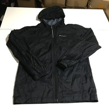 Columbia Youth Kids Large Black Rain Jacket Windbreaker