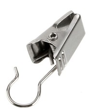 Selling 20 pcs/pack Metal Curtain Clips W Hook Silver Color Hooks