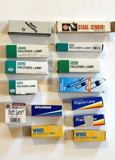 Mixed Lot - film / stage light bulbs- 1 labeled used others old stock