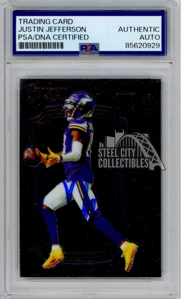 Justin Jefferson 2020 Panini Select Autograph Rookie Card #SCR-9 PSA/DNA