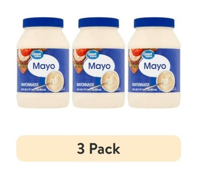 (3 pack) Great Value Mayonnaise, 30 fl oz
