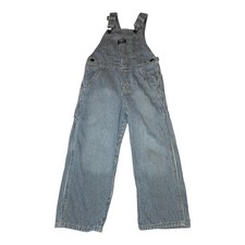 OshKosh Overalls Vestbak 4T Bibs Pinstripe Railroad Hickory Stripe Blue White