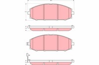 TRW Bremsbelagsatz Scheibenbremse GDB3361 FüR GR Nissan Patrol Y61 5 Wagon
