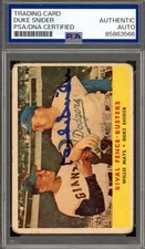 Duke Snider PSA DNA Signed 1958 Topps Rival Fence Busters Autograph