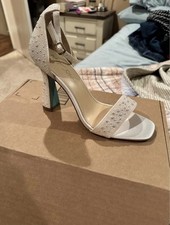 Betsey Johnson Women  s Dani Pearl High Heeled Sandal 8.5