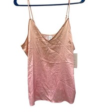 Stars Above Adjustable Strap Cami Silky Tank Pink Layering NWT Womens M