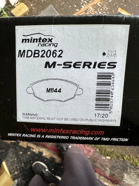 Mintex Racing MDB2062 Front Brake Pad Set Ford Mondeo Jaguar X Type - Image 2 of 3