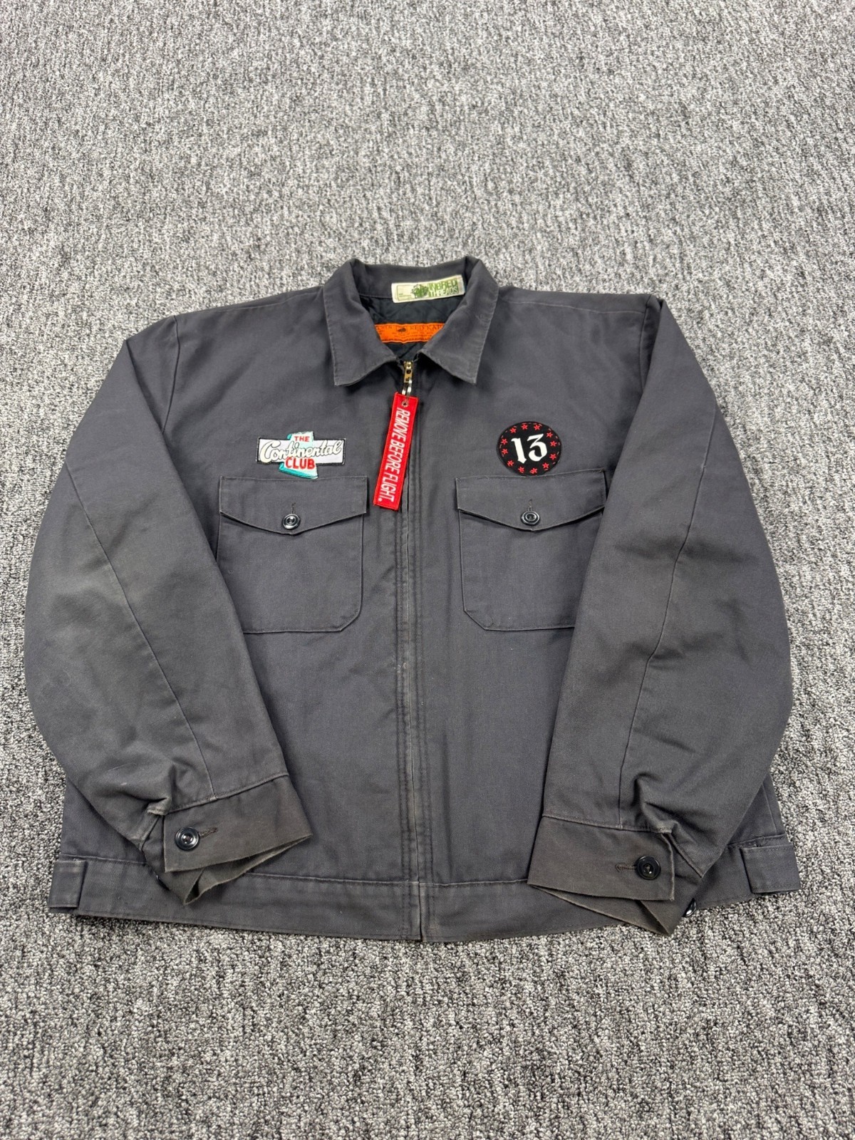 Vtg Red Kap Mechanic Jacket Men XL Full Zip Eisenhower Detroit Quilted Bomber