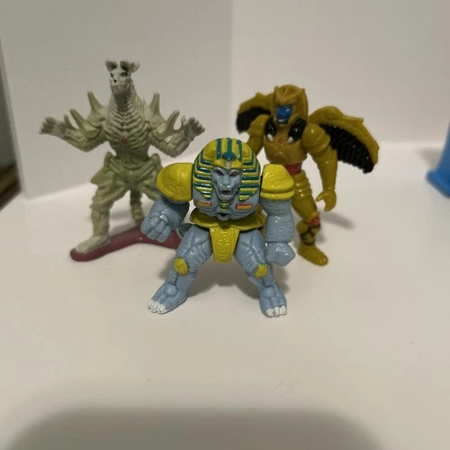 Vintage 1994 Power Rangers Bandai PVC Action Figures, Two Unknown.