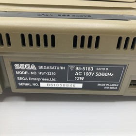 Sega Saturn SS Home Console HST-3210 Grey Tested working NTSC-J w/ Ctrlr+Cables