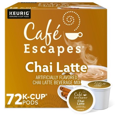Cafe Escapes Chai Latte Keurig Single-Serve K-Cup Pods 72 Count