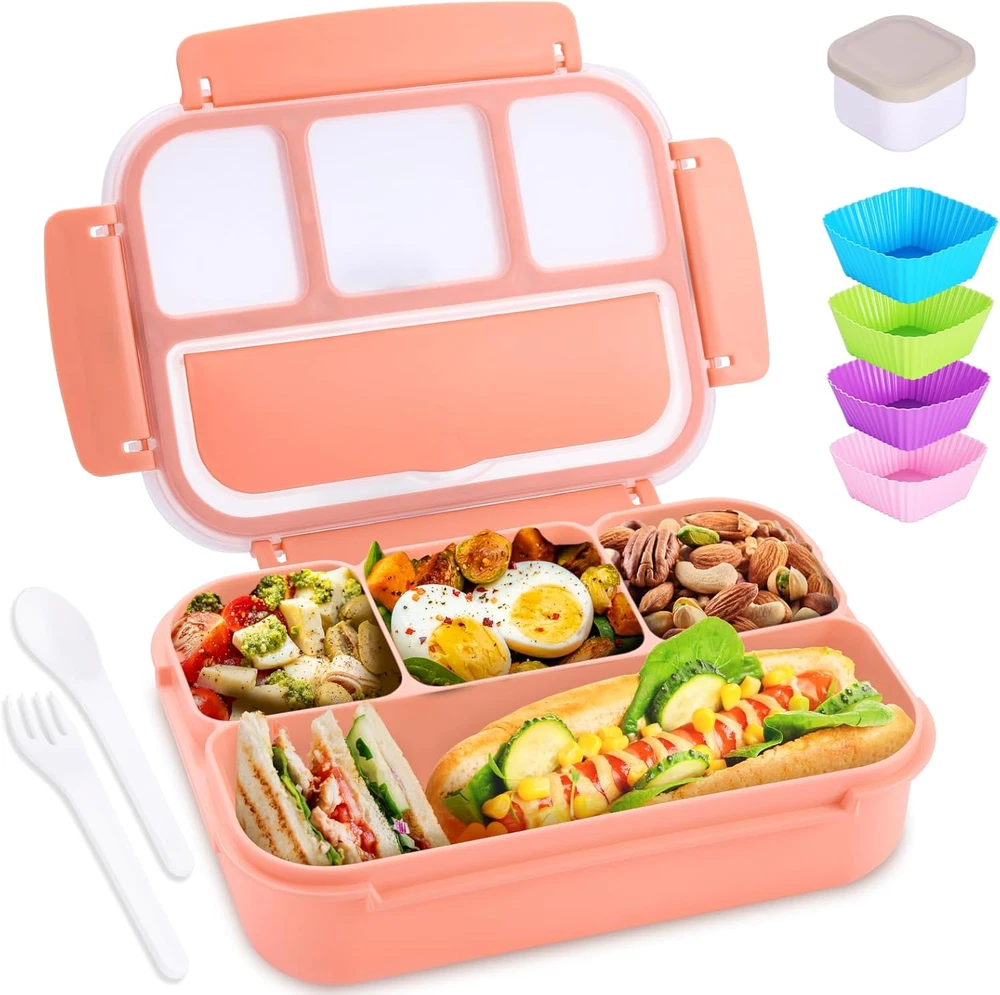 Bento Box Lunch Container for Adults Kids with 4 Compartments