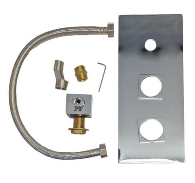 Hudson Reed Vierkantflansche rechteckige Platte C/W eingebaute Steckdose - VPS016, REF389