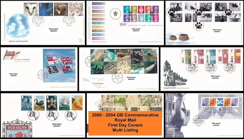 2000-2004 GB Commemorative Royal Mail FDC First Day Covers - Multi Listing
