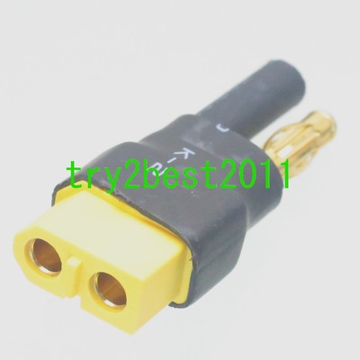 No Wires Connector-4MM HXT Male to Female XT60 Adapter - Turnigy / Gens Ace Lipo