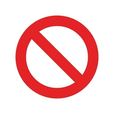 No symbol Vinyl Decal Car Laptop No Prohibitory Sticker