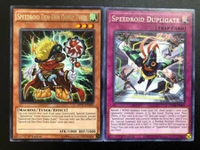 Speedroid Den-Den Daiko Duke MP17-EN004 + Dupligate LED8-EN008 Rare 1st Edition
