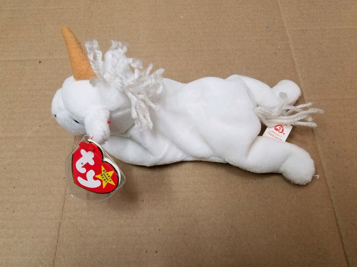 TY Beanie Baby Mystic The Unicorn Style 4007 With PVC Pellets and Errors