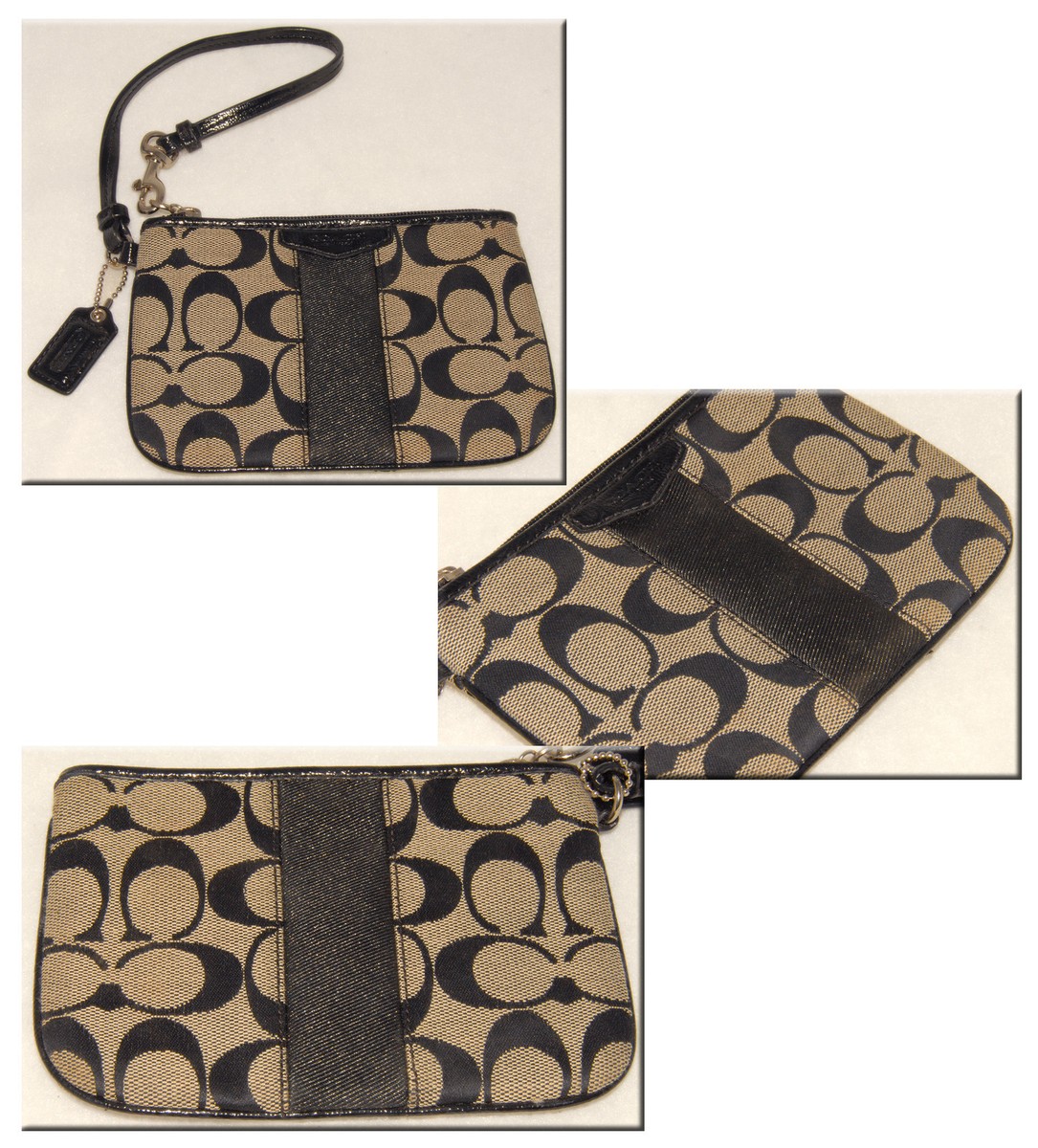 COACH - Black - Jacquard Signature C - Wristlet Wallet Black