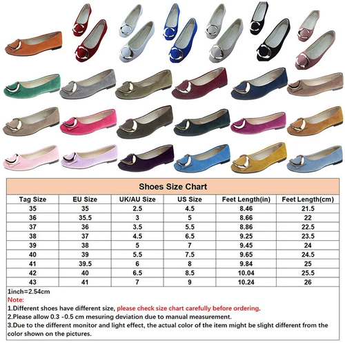 Women Flats Slip On Flat Shoes Formal Ladies Square Toe Classic Pumps Buckle - Bild 3 von 113