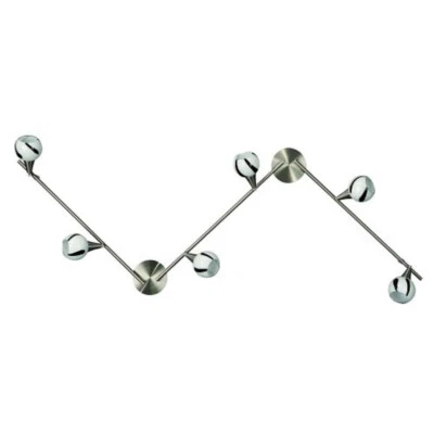 Energiespar Spotbalken Deckenspot 6 Flg. Dekorglas 6x E14 7W - Bild 1 von 2