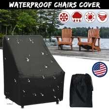 Waterproof Chair Cover High Back Outdoor Patio Garden Furniture Storage Covers
