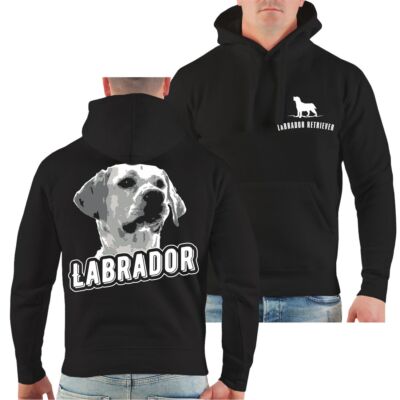 Kapuzenpullover Labrador hell Porträt Hoodie gelb geschenk herrchen hund dog 