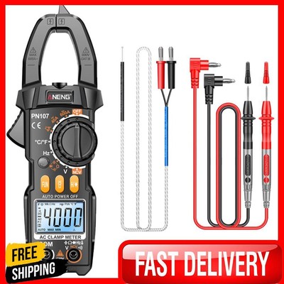Digital Clamp Meter Multimeter 4000 Counts Voltmeter Ammeter LCD Display(Yellow)