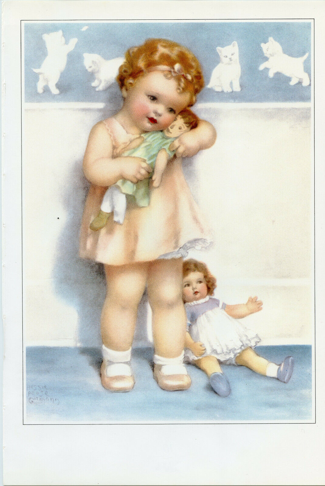 Josie Bookplate Art Print Free shipping New Outlet sale feature Painted by Pease Wall Bessie – Gutmann